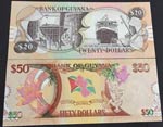 Guyana, 20 Dollars and 50 Dollars, UNC, p30/ ... 
