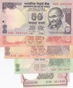 India, 1 Rupee, 5 ... 