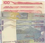 Indonesia, 7 Pieces UNC Banknotes