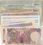İran, 20 İran banknotes in different ... 