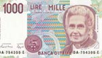 Italy, 1000 Lire, 1990, ... 