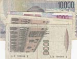 İtaly, 1000 Mil (3) and 10.000 Lire, ... 