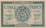 Algeria, 5 Francs, 1942, ... 