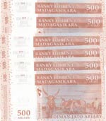 Madagascar, 500 Ariary (2500 Francs), 2004, ... 