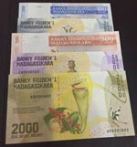 Madagascar, 5 Pieces UNC Banknotes