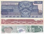 Mexico, 10 Pesos, 20 Pesos and 50 Pesos, ... 