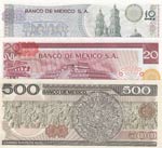 Mexico, 3 Pieces UNC Banknotes
