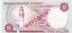 Bermuda, 5 Dollars, 1978, UNC, p28s, SPECIMEN