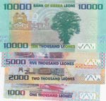 Sierra Leone, 1000 Leone, 2000 Leone, 5000 ... 