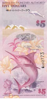 Bermuda, 5 Dollars, 2009, UNC, p58a