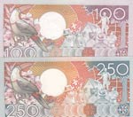 Suriname, 100 Gulden and 200 Gulden, ... 