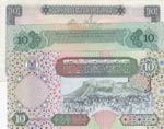 Libya, 10 Dinars (3), 1972/1984/2002, XF / ... 