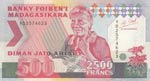 Madagascar, 2.500 Francs ... 