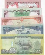 Nepal, 5 Rupees, 10 Rupees, 20 Rupees, 50 ... 