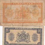 Netherlands, 1 Gulden and 2 /1/2 Gulden, ... 