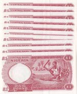Nigeria, 1 Pound, 1967, UNC (-), p8, (Total ... 