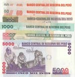 Peru, 50 İntis (2), 500 İntis, 1000 İntis ... 