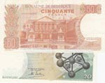 Belgium, 20 Francs and 50 Francs, 1964/1966, ... 