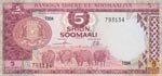Somalia, 5 Shillings, ... 