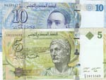 Tunisia, 5 Dinars and 10 ... 