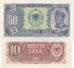 Albania, 10 Leke and 50 Leke, 1957, UNC, ... 