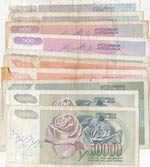 Yugoslavia, 100 Dinar (2), 500 Dinar (3), ... 