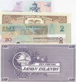 Mix Lot, Total 5 pcs of UNC banknote from ... 