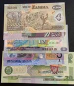 Mix Lot, 8 pieces of UNC polymer banknotes