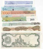 Mix Lot, 9 banknotes in whole UNC condition