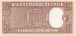 Chile, 10 Pesos, 1947-1958, UNC, p111