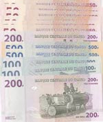 Congo, 50 Francs (6), 100 Francs (2), 200 ... 
