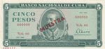 Cuba, 5 Pesos, 1984, ... 