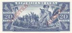 Cuba, 20 Pesos, 1988, UNC, p105d, SPECIMEN