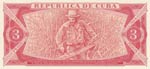 Cuba, 3 Pesos, 1989, UNC, p107b