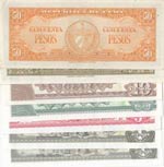 Cuba, 1 Peso (2), 3 Pesos, 5 Pesos, 10 ... 