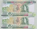 East Caribbean States, 5 Dollars, 2008, UNC, ... 