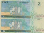Fiji, 2 Dollars, 2002, UNC, p104a, (Total 2 ... 