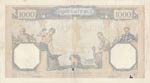 France, 1.000 Francs, 1938, VF (-), p90c