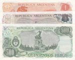 Argentina, 1 Peso, 5 Pesos Argentinos and ... 