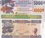 Guinea, 100 Francs, 500 ... 