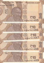India, 10 Rupees, 2017, ... 