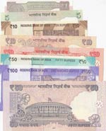 İndia, 1 Rupee, 5 Rupees, 10 Rupees (2), 20 ... 