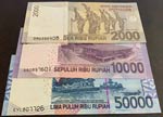 Indonesia, 2.000 Rupiah, 10.000 Rupiah and ... 