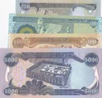 Iraq, 250 Dinars, 500 Dinars, 1.000 Dinars ... 