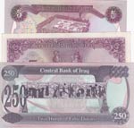 Iraq,  Total 3 banknotes