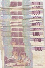 Italy, 1000 Lire, 1990, FINE, P114, Total 2 ... 