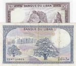 Lebanon, 10/100 Livres, 1964/88, Different ... 