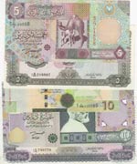 Libya, 5 Dinars(2), 10 ... 