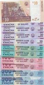 Malawi,  Total 11 banknotes