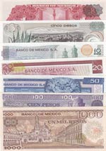 Mexico,  Total 7 banknotes